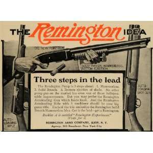  1909 Ad Auto Loading Rifle Shotgun Pump Gun Remington 