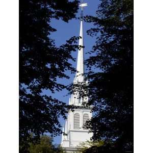 Steeple of the Old North Church, Where Lanterns Signalled Paul Revere 