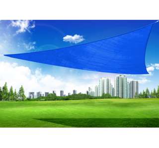   Triangle Sun Shade Sail Canopy Outdoor Patio Blue Color Shelter Cover