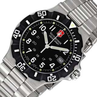 New Mens VICTORINOX Swiss Army Analog Watch 24005 Silver Tone Bracelet 