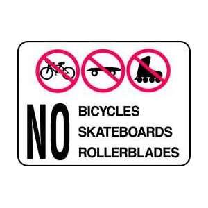 Sign,14x20,no Bicycles Skateboards   BRADY  Industrial 