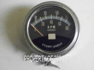 Vintage Hot Rat Rod Stewart Warner Tachometer Tach 8000 RPM  