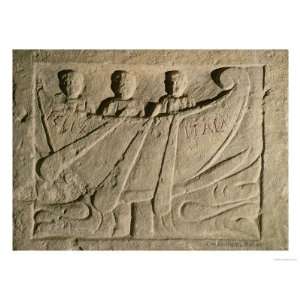Stela Depicting a Rowing Boat Felix Itala on the River Danube Giclee 