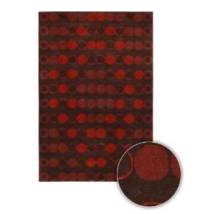   Rugs Daisa Contemporary Wool Area Rug 2 Rust 79 Round Home