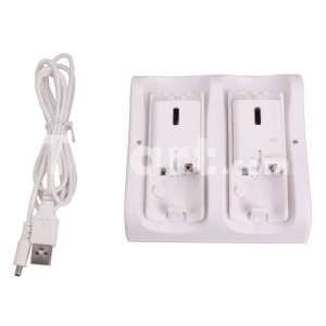   Dual Inductive Charger + 2*1800mAh Battery Packs for Wii Electronics