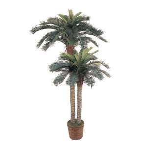   Foot Artificial Double Potted Sago Silk Palm Trees