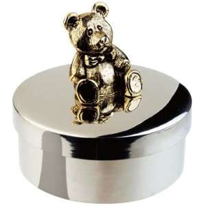  Salisbury Pewter Teddy Keepsake Box   1 7/8in. Kitchen 