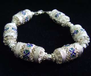 Classic Bead Thai Ancient Style 925 Silver Bracelet  