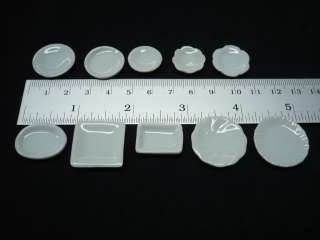 50 Ceramic Cookware Dollhouse Miniatures Dishes/Plates  