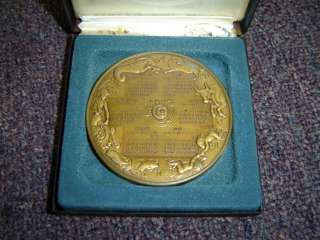 The 1974 Franklin Mint Calendar Art Medal Bronze  