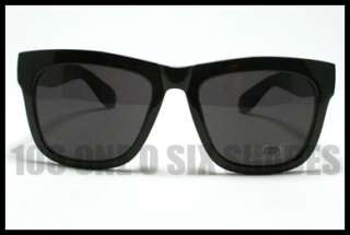 THICK Horn Rimmed Frame 80s Retro Vintage Fashion Sunglasses BLACK 