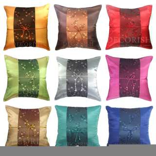   BED DECORATIVE THROW CUSHION COVER FLORAL 16x16 PILLOW CASE  