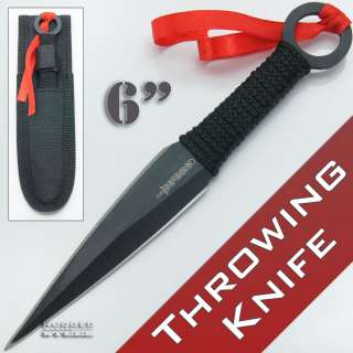 Strong Carbon Steel Throwing Knife w/ Custom Sheath  