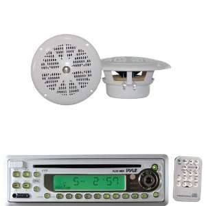  Pyle Marine Radio Receiver and Speaker Package   PLCD10MR 