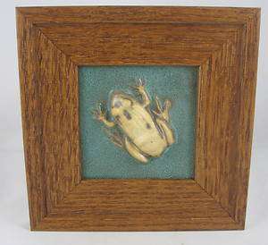 Weaver Tile Framed 4 x 4 inch Frog Tile Quarter Sawn Oak  