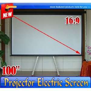  Black 100 Electric Projection Projector Screen 169 Film 