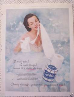 SOFT WEVE TOILET PAPER TISSUE VINTAGE 1952 AD  
