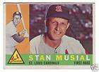 1960 Topps Stan Musial Centered 250 Cardinals Ex Mint Condition  