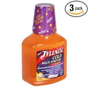 Tylenol Cold Multi Symptom Severe Citrus Burst, 8 Ounce Bottles (Pack 