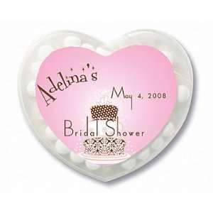 Wedding Favors Pink Wedding Cake Design Personalized Heart Shaped Mint 