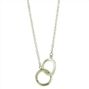   Silver Double Circle Charm Necklace. GIFT BOX INCLUDED Jewelry