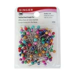  Singer Pearlized Head Straight Pins Size 20 150/Pkg ; 3 