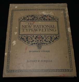 1926 NEW RATIONAL TYPEWRITING INTENSIVE COURSE Sorelle  