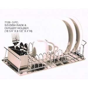All new item Stainless steel dish drainer rack tray with cutlery 