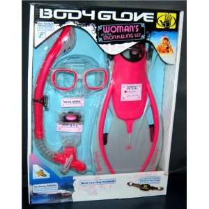  Body Glove Premium Adult Snorkeling Set Silicone Series Fins Snorkel 