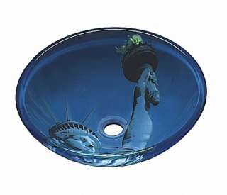 Bathroom Glass Vessel Basin Sink Vanity Bowl Liberty  