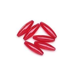  Acrylic Spaghetti Beads   24pcs.   Xmas Red Arts, Crafts 