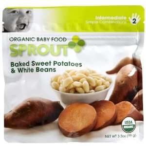 Sprout Organic Stage 2 Baked Sweet Potato and White Beans   3.5 oz 
