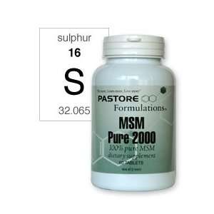  Pastore Formulations MSM Pure 2000 60 Tabs Health 