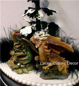 Renascent Dragons Wedding Cake Topper Halloween Top tree  