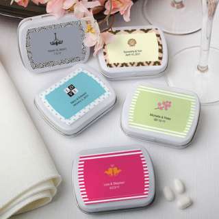 100 PERSONALIZED WEDDING/BABY SHOWER MINT TINS FAVOR  