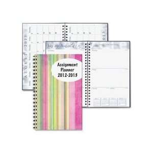  Student Assignment Book, 13 Mos, 5x8, Color Stripes 