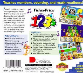   PC CD kids learn numbers counting math, musical animal game  