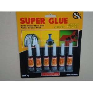 SUPER GLUE 6 PACK RUBBER LEATHER PLASTIC METAL