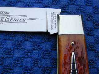   USA 1996 WINCHESTER CARTRIDGE SERIES LARGE TRAPPER KNIFE W 3 PC CASE