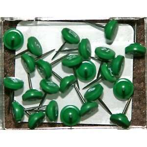  Numbered Map Tacks   Dark Green Pins With White Numbers 