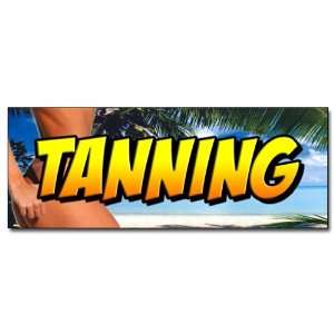  24 TANNING DECAL sticker tan beauty salon spa bed 