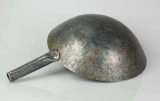 Hand Hammered Iron Wok round bottom Pow handle 34cm  