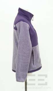 The North Face Purple Fleece Zip Up Womens Jacket Size Medium  