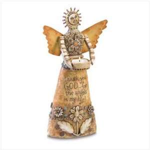    Candleholders Crafted Angel Tealight Holder