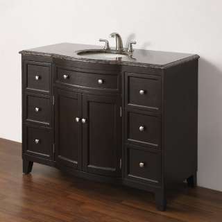 48 Bathroom Vanity Furniture Espresso Solid Wood Cabinet Granite Free 