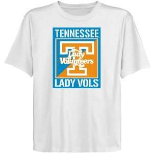  Tennessee Lady Vols Youth White Stencil T shirt Sports 
