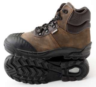 Jallatte Safety Work Boots Toe Cap Brown Size UK 7/41  