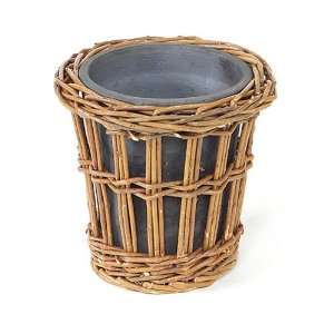   Decorative Willow Basket Terracotta Planters 6 Patio, Lawn & Garden
