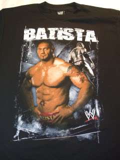 BATISTA Hype Authentic WWE T shirt TATTOOS  
