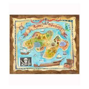    personalized large treasure map wall hanging Patio, Lawn & Garden
